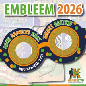 Het Officiële Groen-Oranje Jaarmotto-embleem 2026